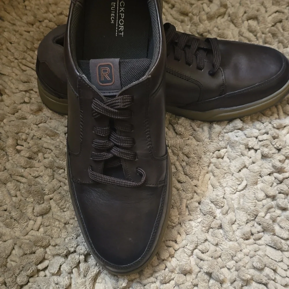 New Rockport Men's‎ Size 11 Bronson Lace To Toe Brown Oxford Slip On Shoe